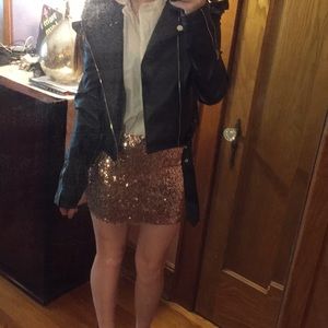 Sequin mini skirt